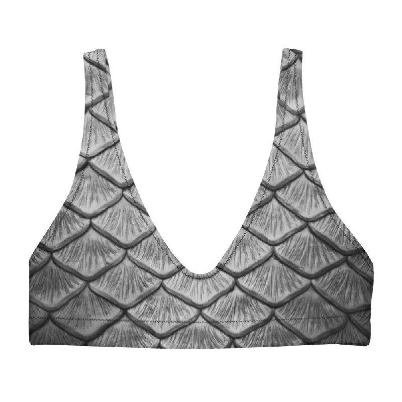 Starcrossed Silver Recycled Padded Bikini Top