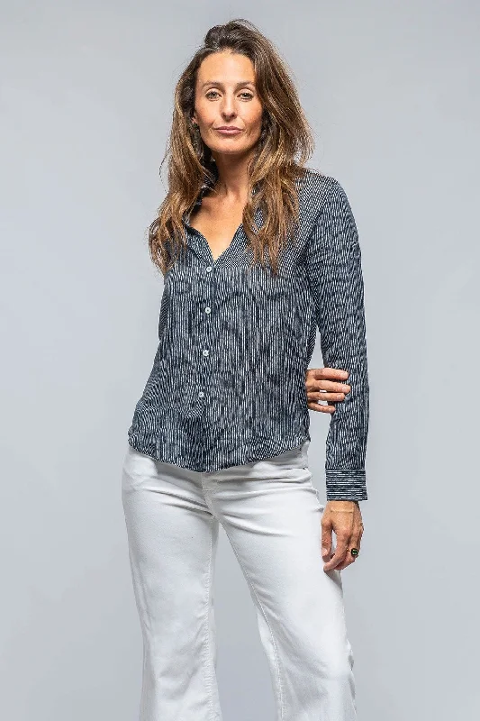 Dolce Thin Stripe Silk Blouse