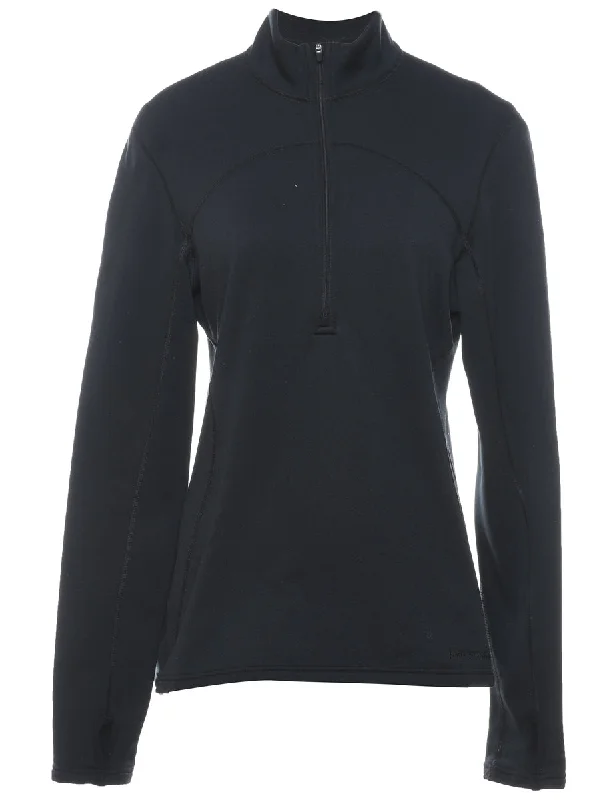 Patagonia Plain Black High Neck Sweatshirt - M