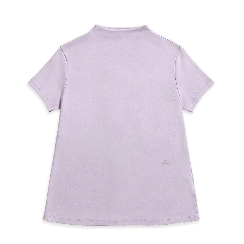 Mock Neck Tee Mistylilac