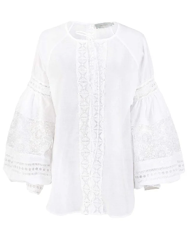 White Cotton Bethesda Blouse