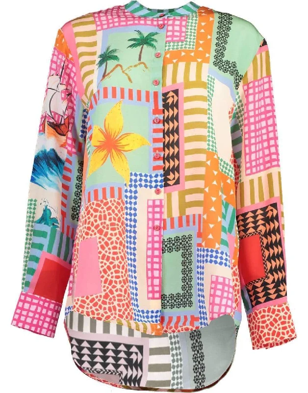 Pirate Multicolor Print Bobbi Shirt