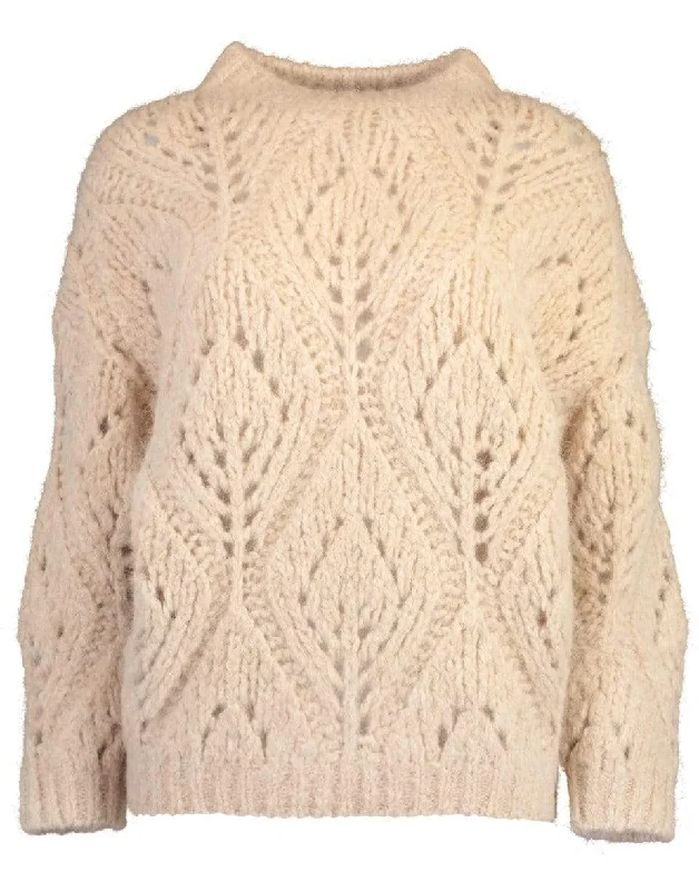 Open Weave Long Sleeve Pullover Top