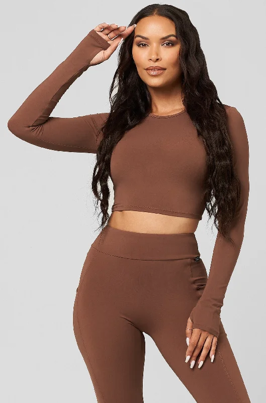 Cinnamon Long Sleeve Crop Top