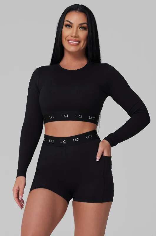 Black Cozy Sport Long Sleeve