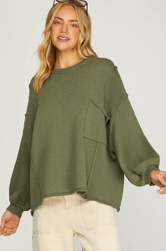 Maci Seam Detail Oversized Sweater