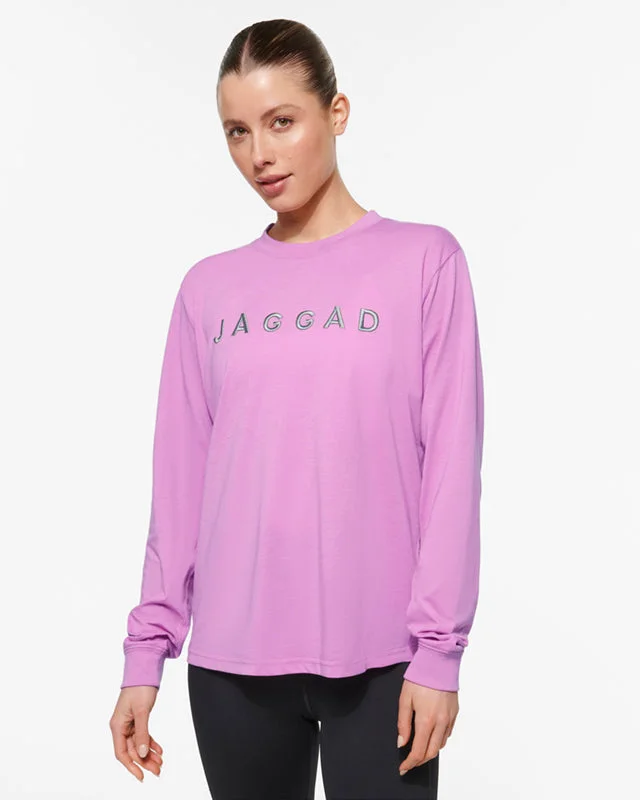 BLOCK CLASSIC LONG SLEEVE TEE FUCHSIA