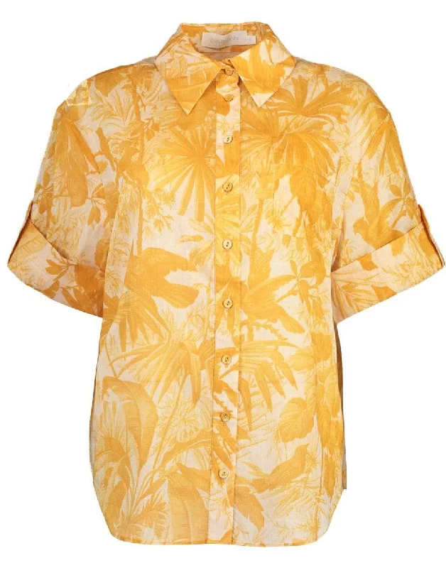 Amber Palm Mae Cuffed Shirt