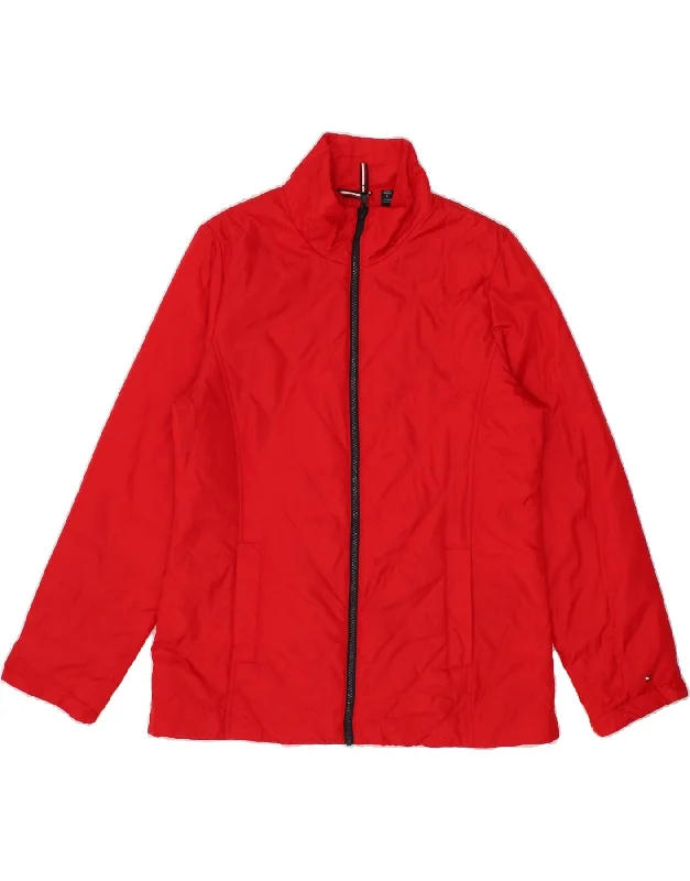 TOMMY HILFIGER Womens 3 In 1 Windbreaker Jacket UK 16 Large Red Polyester