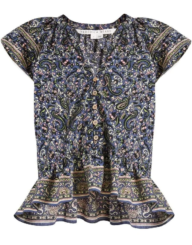 Mahia Ruffled Paisley Top