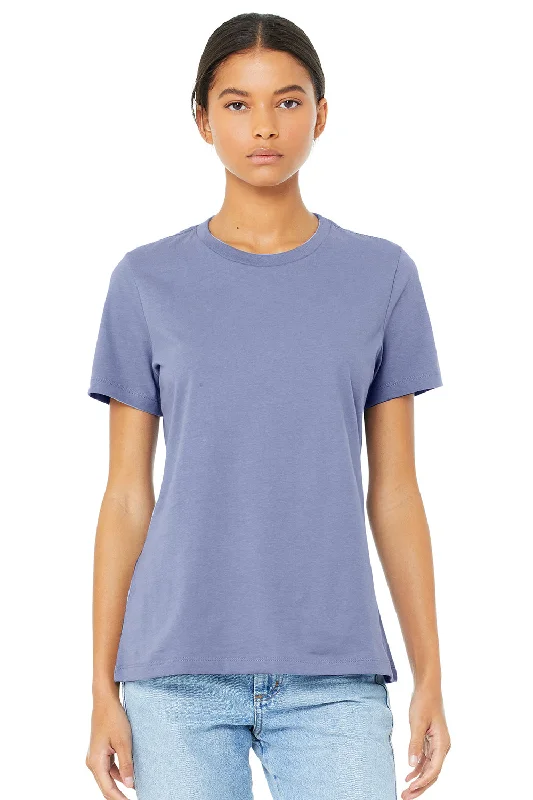 Bella + Canvas Womens Relaxed Jersey Short Sleeve Crewneck T-Shirt - Lavender Blue