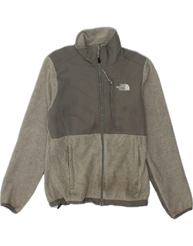 THE NORTH FACE Womens Fleece Jacket UK 6 XS Grey Colourblock Polyester