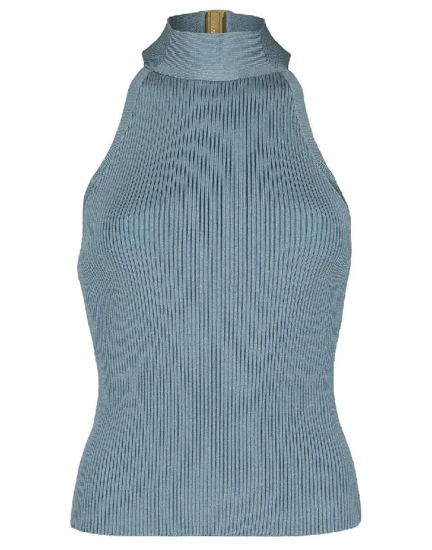 Halter Rib Knit Tank