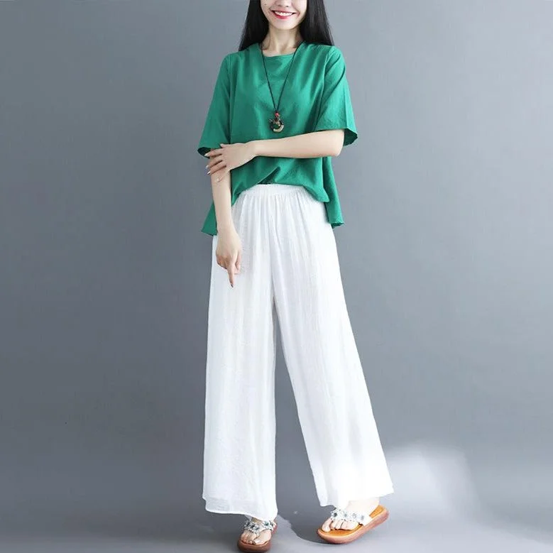 Two-layer Signature Cotton Chinese Style Women's Loose Pants Yoga Pants