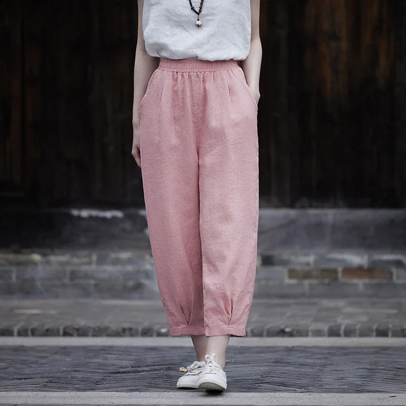 Cotton & Linen Traditional Chinese Style Women's Harem Pants