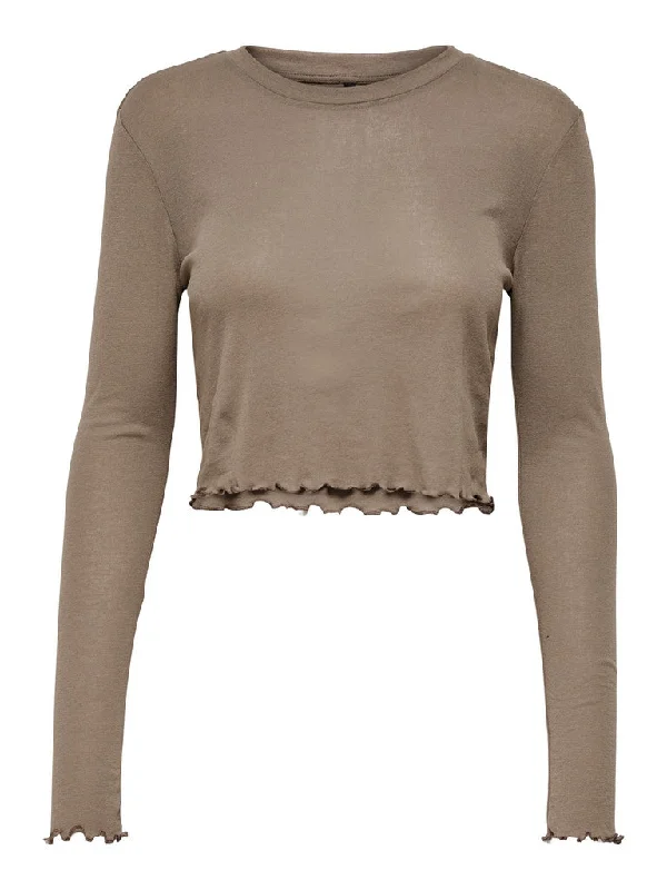 Singe Long Sleeve Crop Top