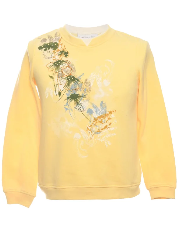 Yellow Breckenridge Printed Sweatshirt - S