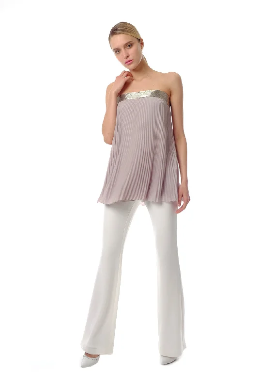 Oliva Chiffon Pleated Top