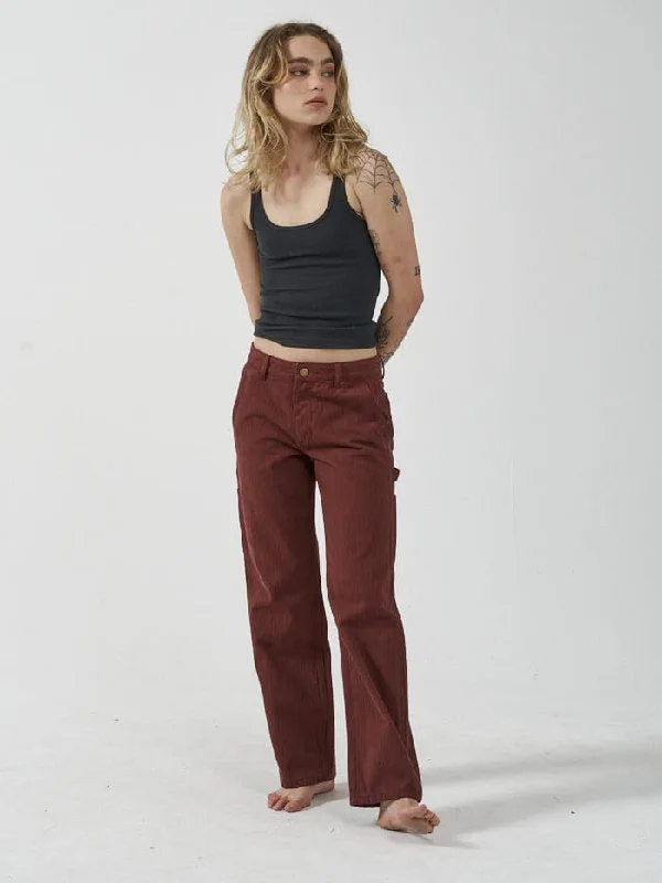 Dell Stripe Low Carpenter Pant - Port