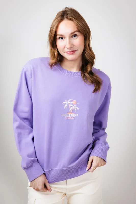 Billabong Palmy Brooklyn Crewneck for Women in Purple Punch | UBJFT00250-PKK0