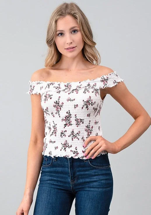 Exposure Off Shoulder Smock Top