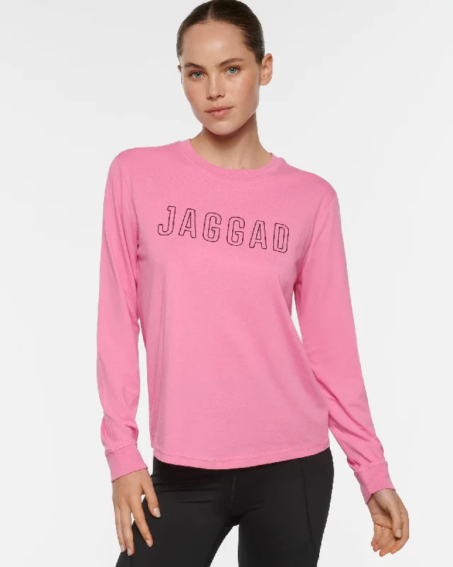 CLASSIC KEYLINE LONG SLEEVE TEE AURORA PINK