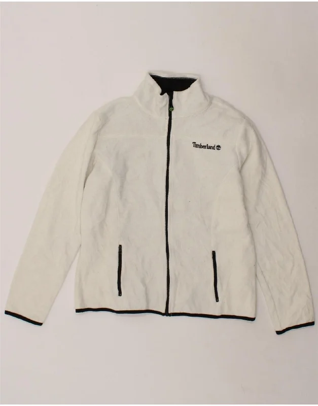 TIMBERLAND Womens Fleece Jacket UK 14 Medium White