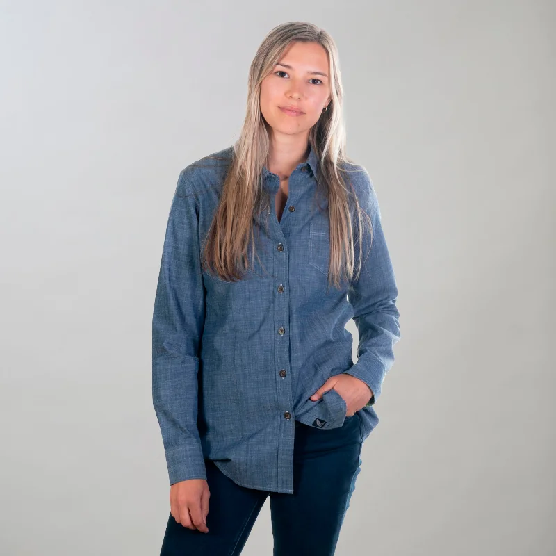 Women's Cascade Shirt- Indigo Blue Chambray