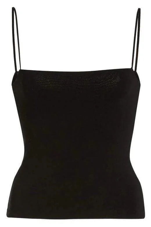 Black Pima Cotton Camisole