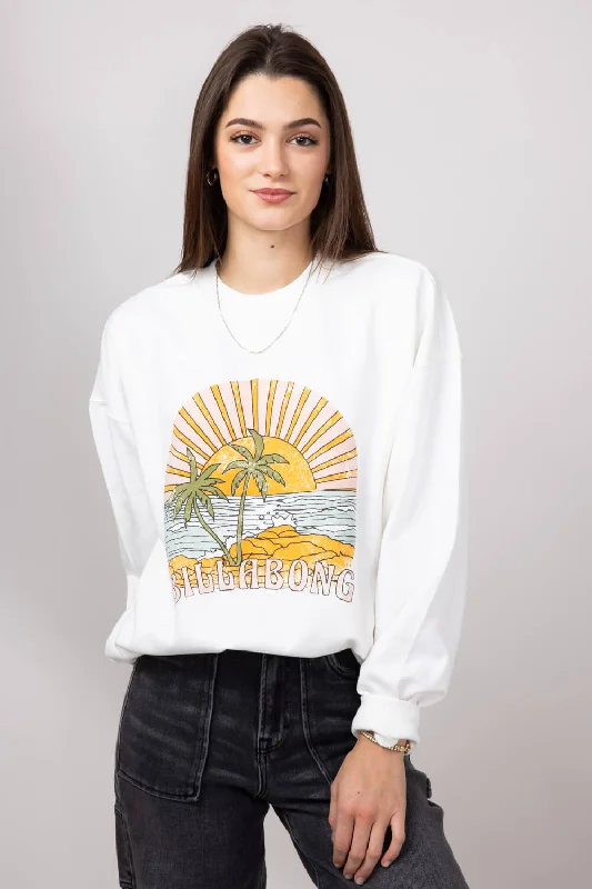 Billabong Island Life Crewneck for Women in White | 24B464405-SCS