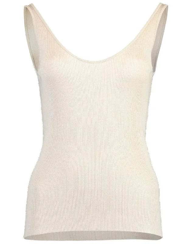 Taupe Ribbed Knit Tank