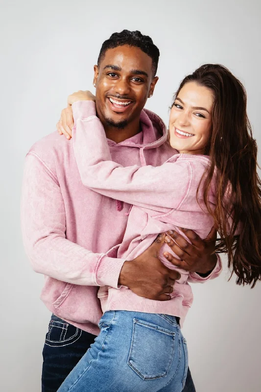 Mineral Wash Hoodie in Rose | 708MW-ROSE