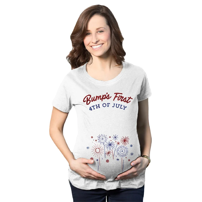 Bump's First 4th Of July Maternity T Shirt