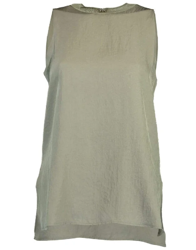 Rib Trim Camisole Tank - Pale Jade