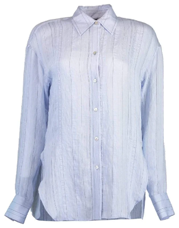 Drapey Stripe Convertible Button Down