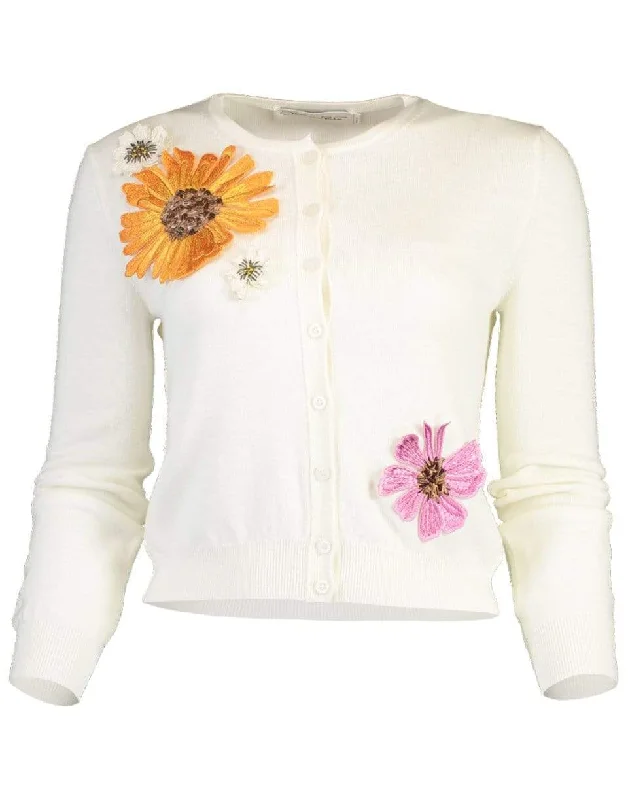 Ombre Pressed Flower Cardigan