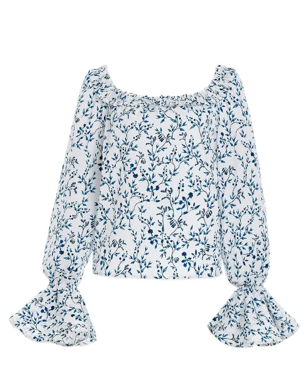 Pina Off-The-Shoulder Floral Blouse