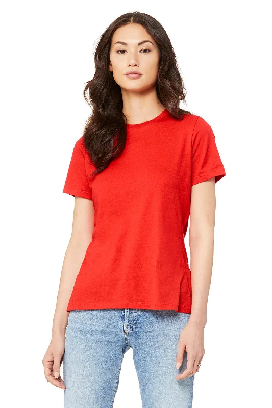 Bella + Canvas Womens Relaxed Jersey Short Sleeve Crewneck T-Shirt - Poppy Red