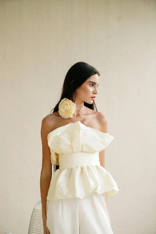 Shell Off-White Bustier