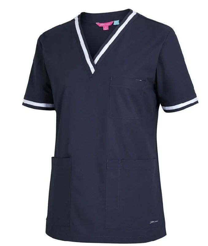 Womens Contrast Scrub Top