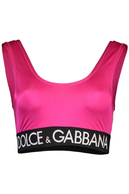 Dolce & Gabbana Logo Spandex Sports Bra