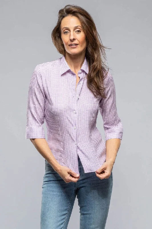 Vacanza 3/4 Silk Shirt In Lilac